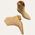 Kvinders Cowboy Støvler Suede Beige 1