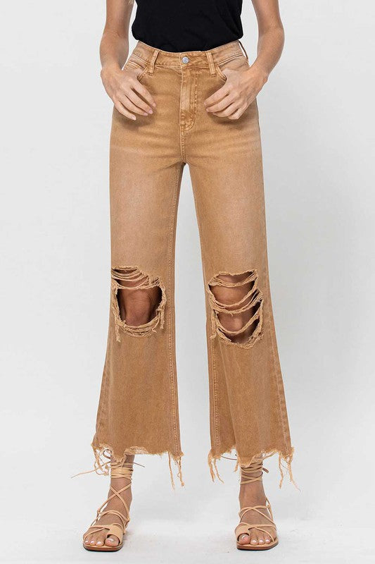 Kvinders Crop Flare Jeans Vintage 90'erne 2