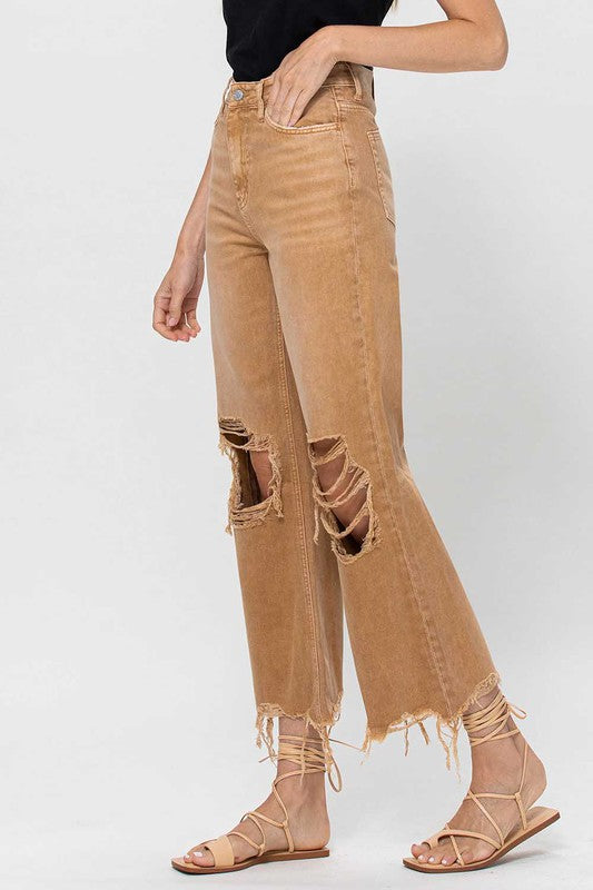 Kvinders Crop Flare Jeans Vintage 90'erne 3