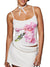 Kvinders Crop Top Blomsterprint Rygløs Spaghetti Strop 4