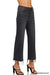 Kvinders Cropped Jeans Høj Talje Vasket Sort 1