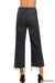 Kvinders Cropped Jeans Høj Talje Vasket Sort 2