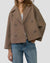 Kvinders Cropped Peacoat Dobbeltradet Stil 1