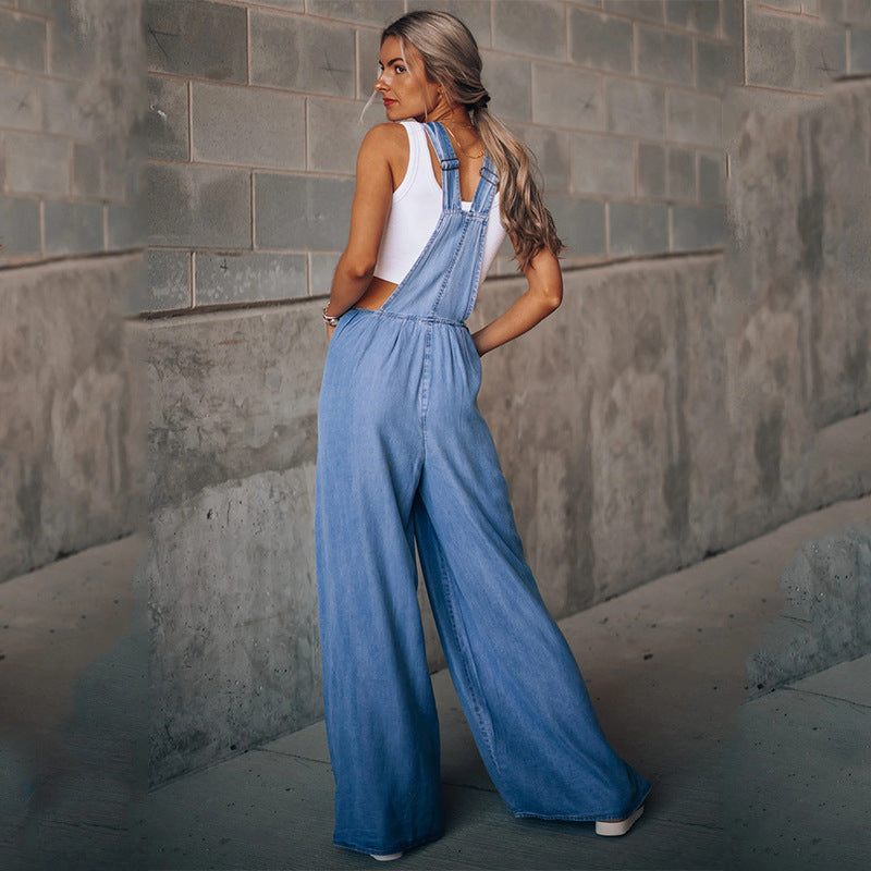 Kvinders Denim Jumpsuit Stilig Design 2
