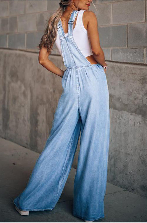 Kvinders Denim Jumpsuit Stilig Design 5