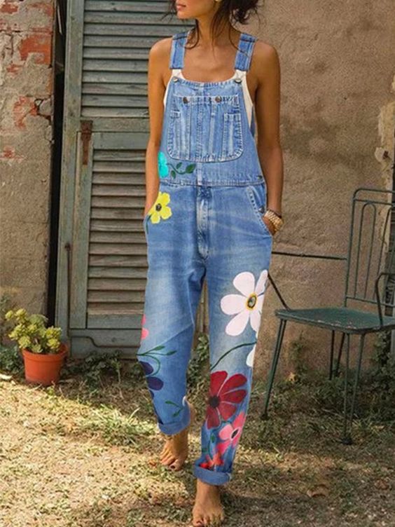 Kvinders Denim Overall Uden Ærmer 2