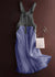 Kvinders Denim Strap Dress med Tulle Patchwork 6