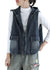 Kvinders Denim Veste med Lynlås og Lommer 0