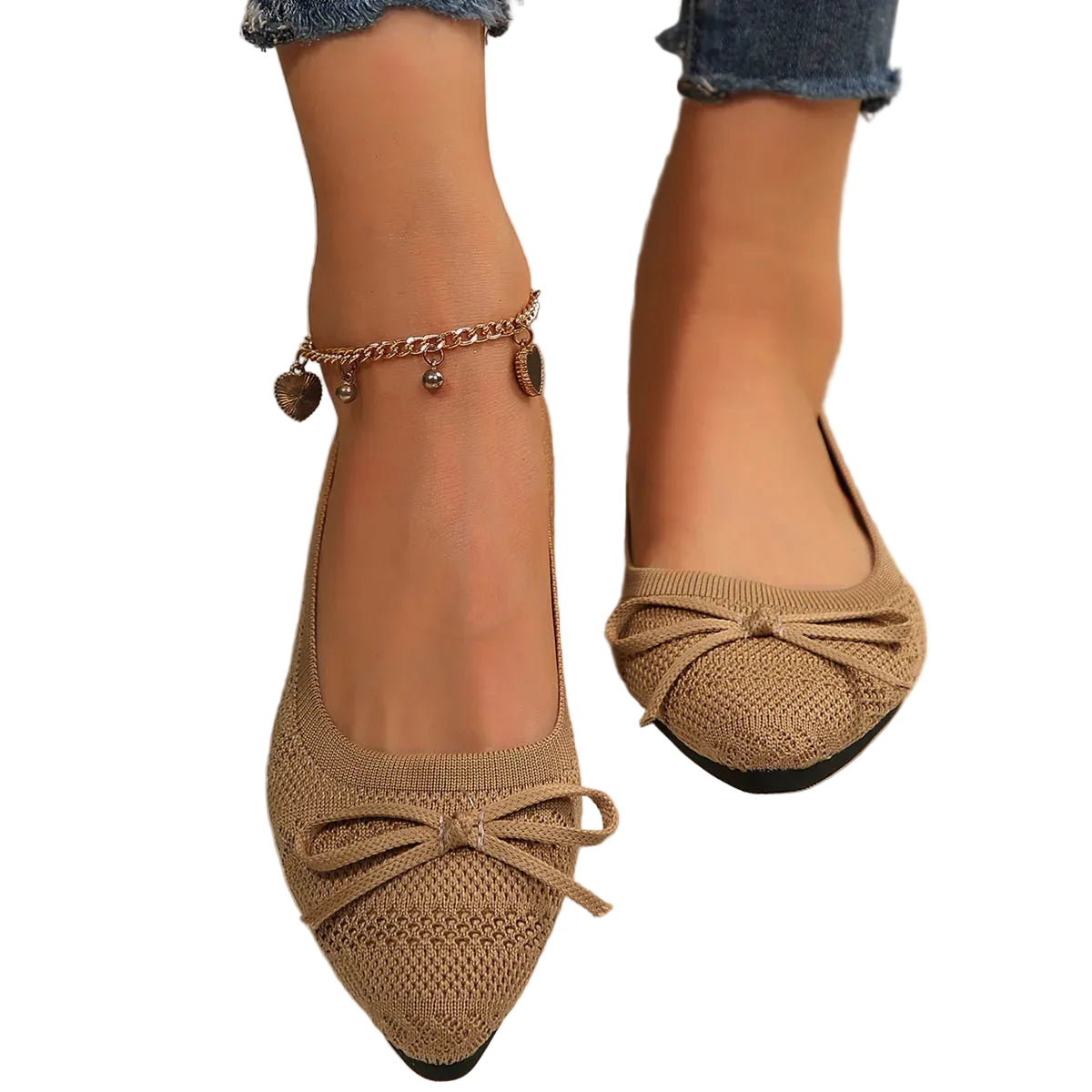 Kvinders Flade Sko med Sløjfe 0