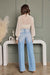 Kvinders Flare Jeans Høj Talje 90'er Stil Denim 1