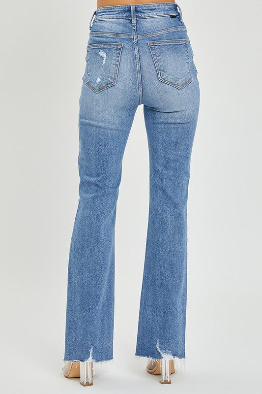 Kvinders Flare Jeans Høj Talje Medium Denim 3