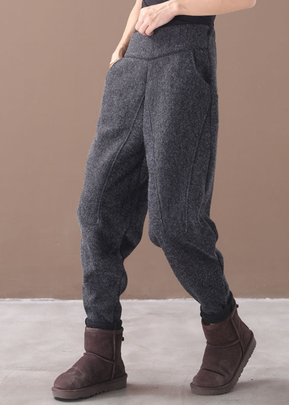 Kvinders Fleece Bukser Med Lommer Patchwork Design 0