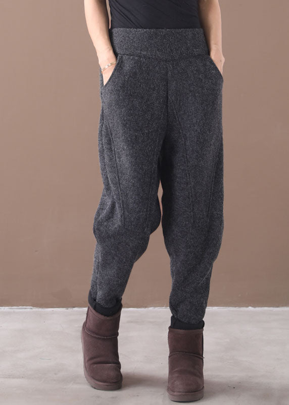 Kvinders Fleece Bukser Med Lommer Patchwork Design 1