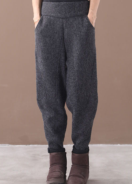 Kvinders Fleece Bukser Med Lommer Patchwork Design 3