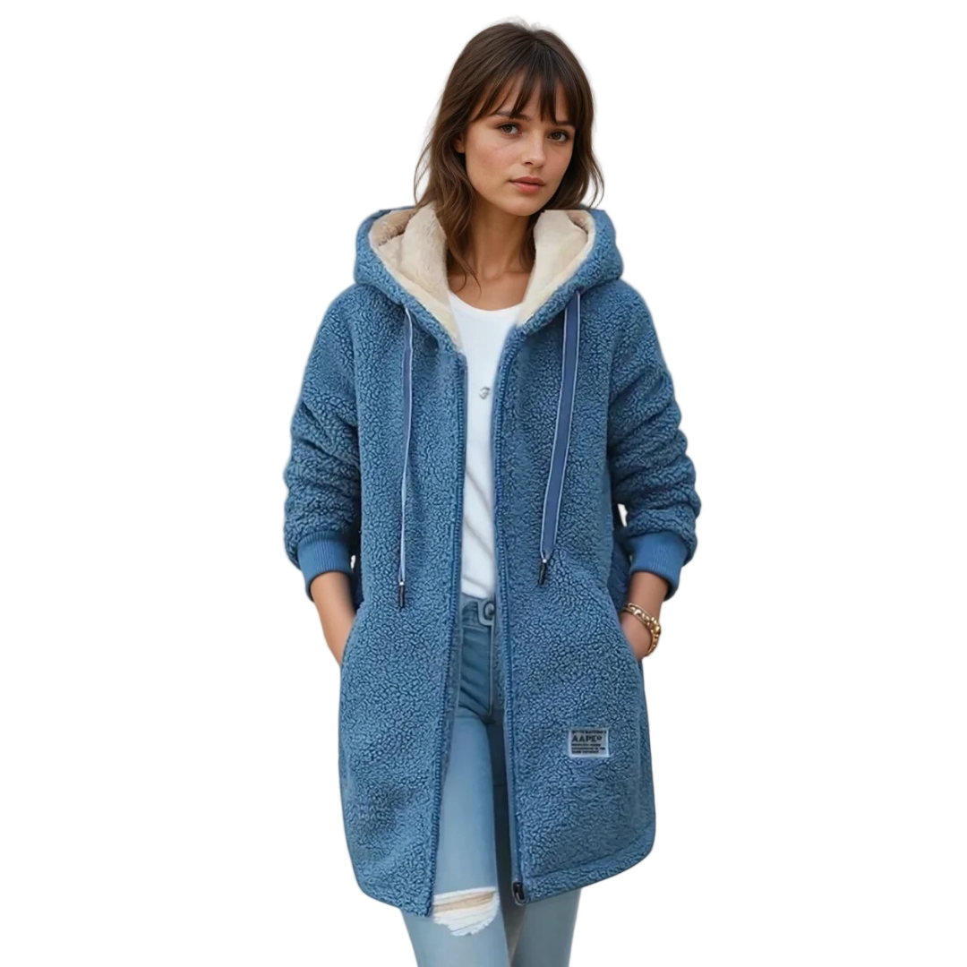 Kvinders Fleece Jakke Oversized Blød 0