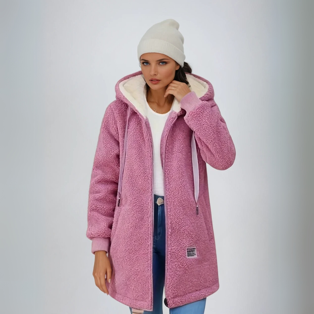 Kvinders Fleece Jakke Oversized Blød 3