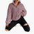 Kvinders Fleece Sweater med Halv Lynlås og Kabelmønster 7