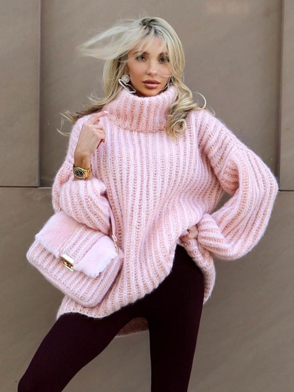 Kvinders Fluffy Langærmet Pullover Sweater 3