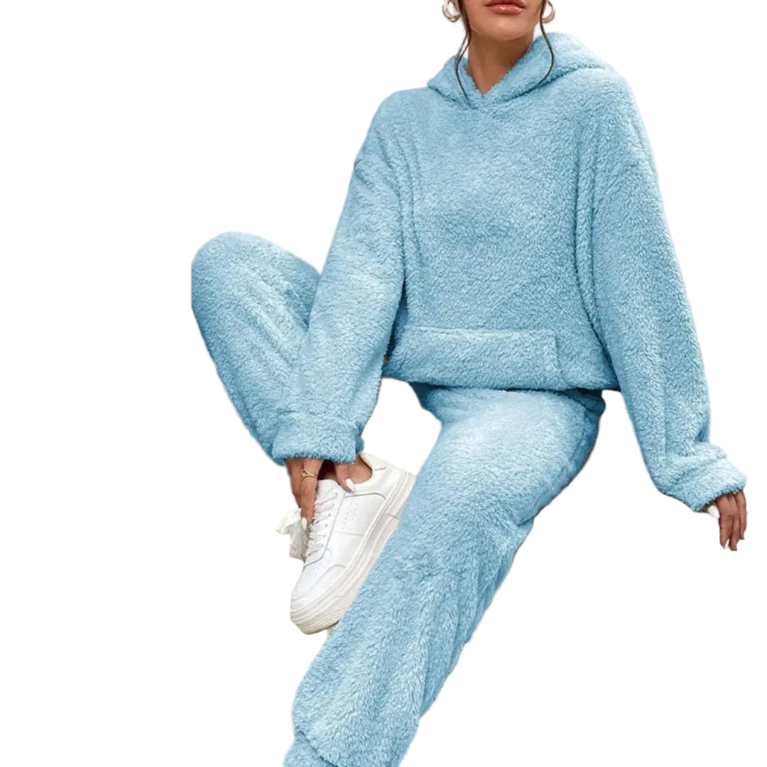 Kvinders Hætteloungesæt i Forårsdesign 0