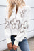Kvinders Half Zip Sweater Blomstret Viskose Polyester Polyamid 1
