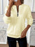Kvinders Halv Zip Langærmet Sweatshirt Tekstur Polyester 12