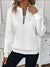 Kvinders Halv Zip Langærmet Sweatshirt Tekstur Polyester 2
