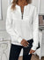 Kvinders Halv Zip Langærmet Sweatshirt Tekstur Polyester 3