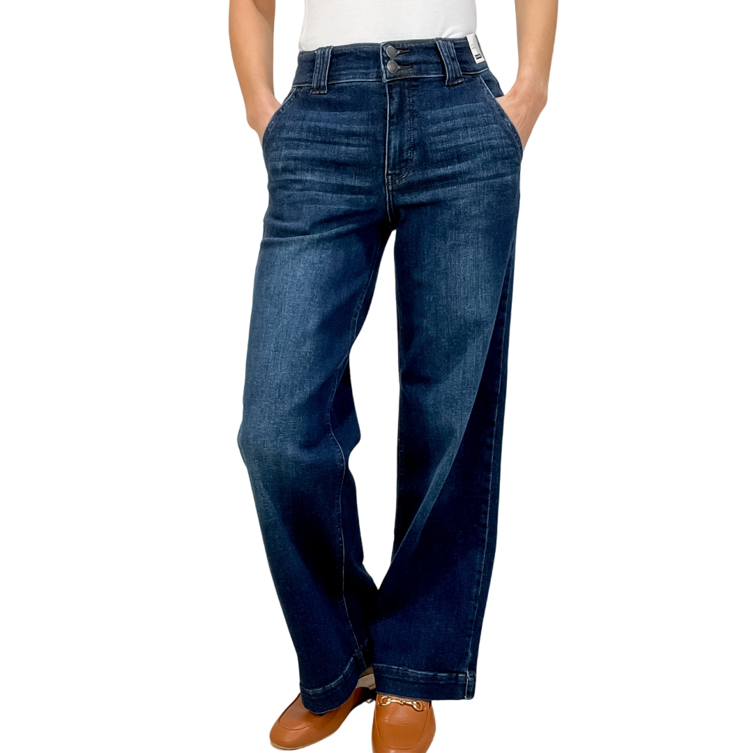 Kvinders Hi-Rise Komfort Luksus Bred Ben Jeans 0
