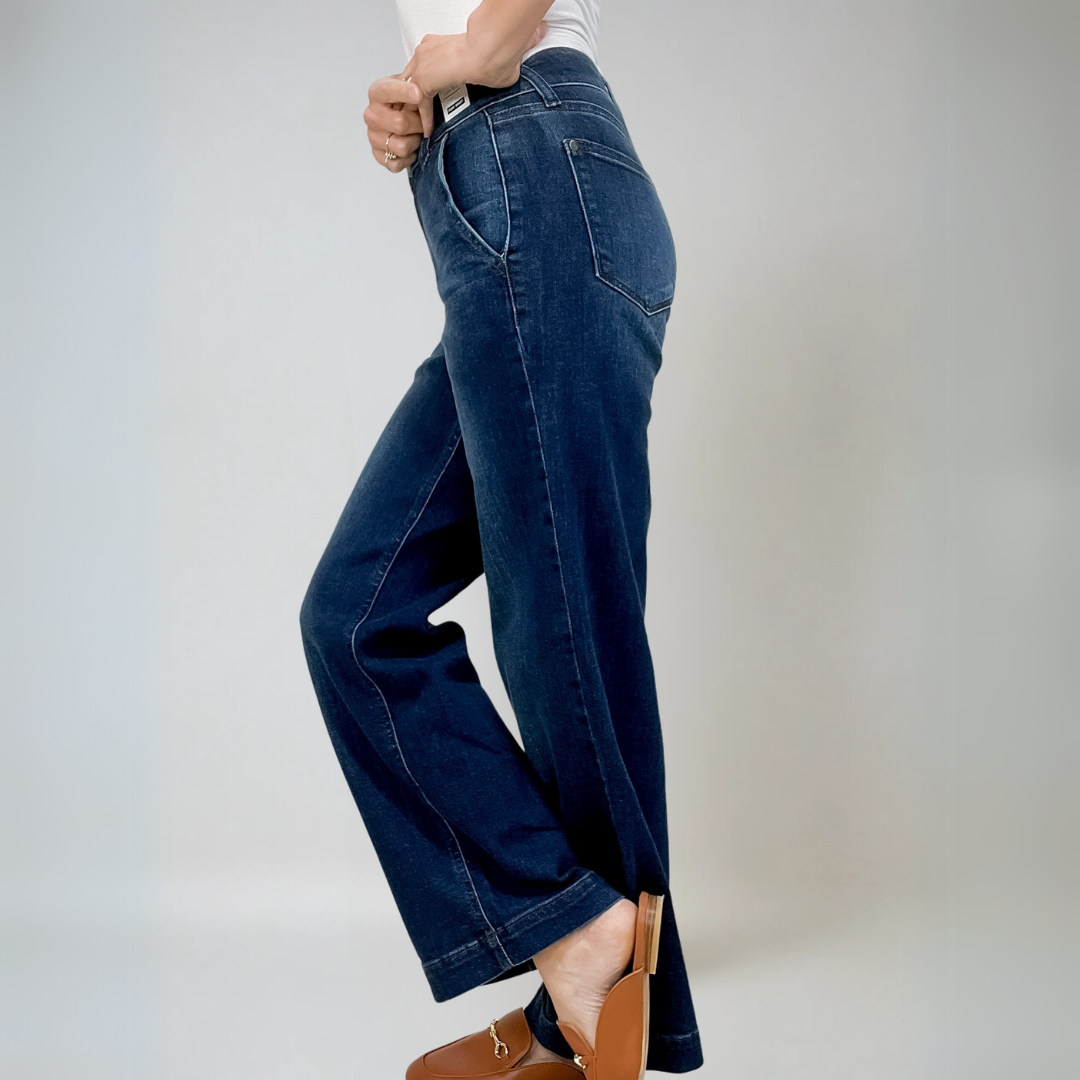 Kvinders Hi-Rise Komfort Luksus Bred Ben Jeans 1