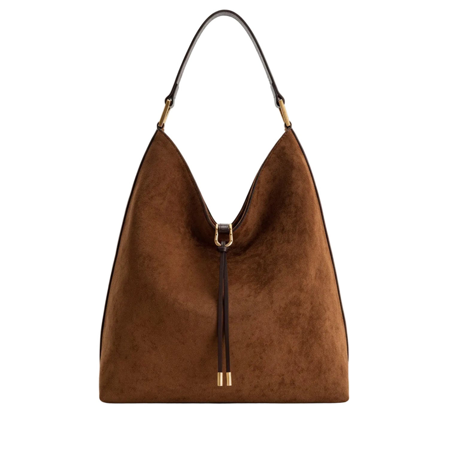 Kvinders Hobo Taske med Snøredetaljer Slouchy Design 0