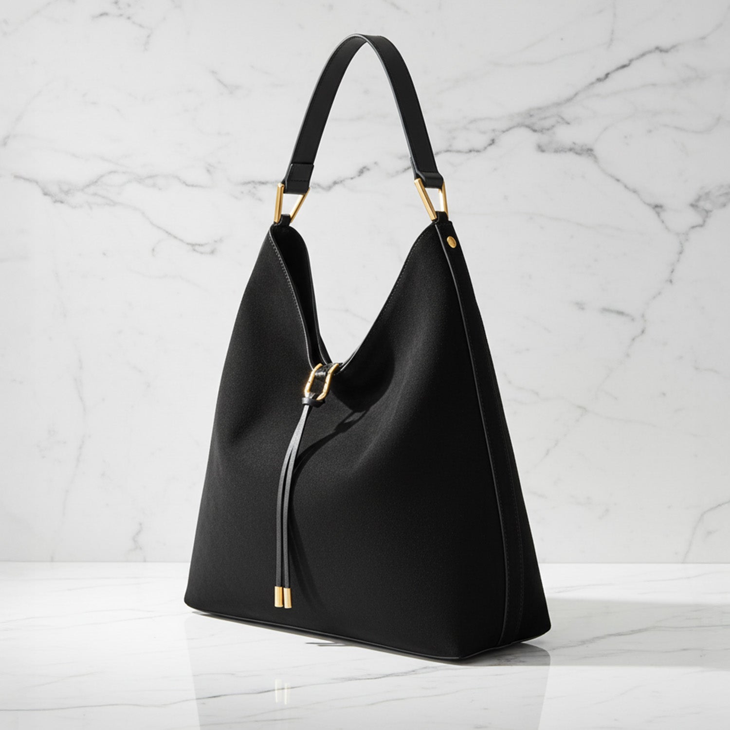 Kvinders Hobo Taske med Snøredetaljer Slouchy Design 7