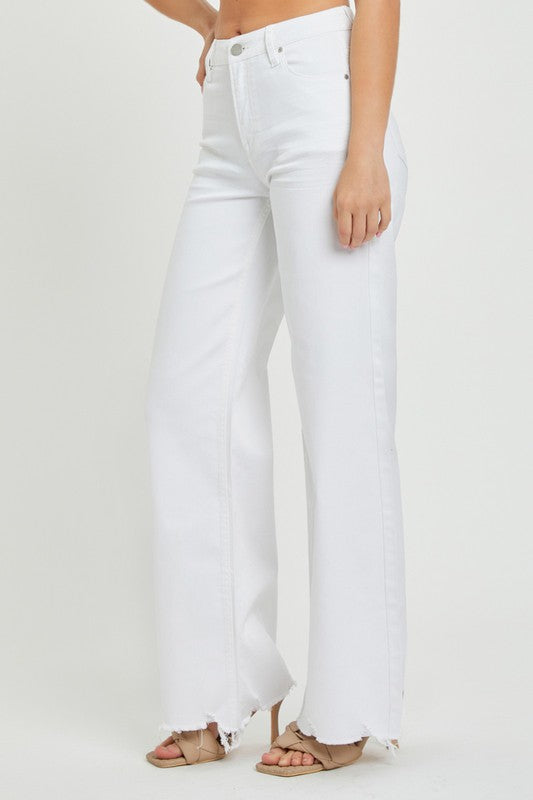 Kvinders Høj Talje Bred Ben Jeans 2