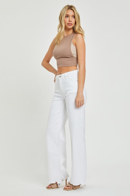 Kvinders Høj Talje Bred Ben Jeans 4