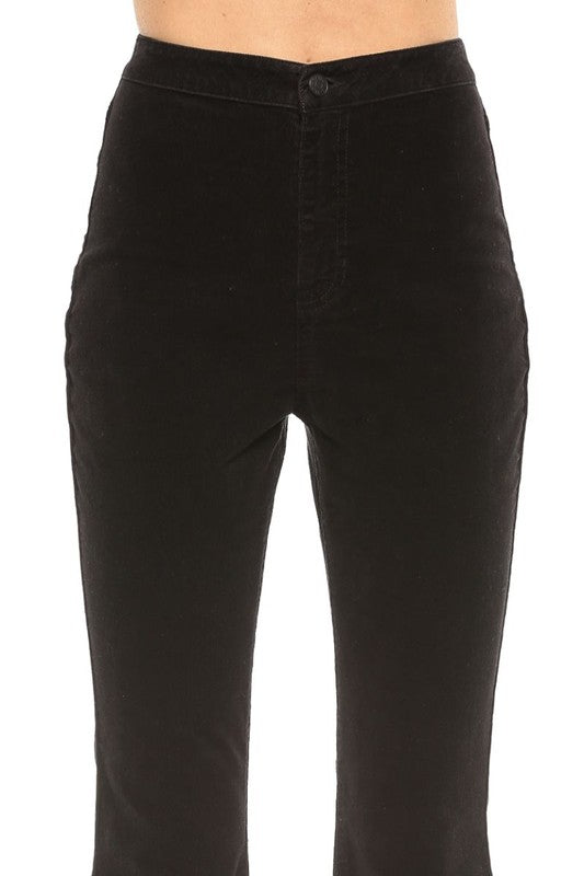 Kvinders Høj Talje Corduroy Super Flare Jeans 2