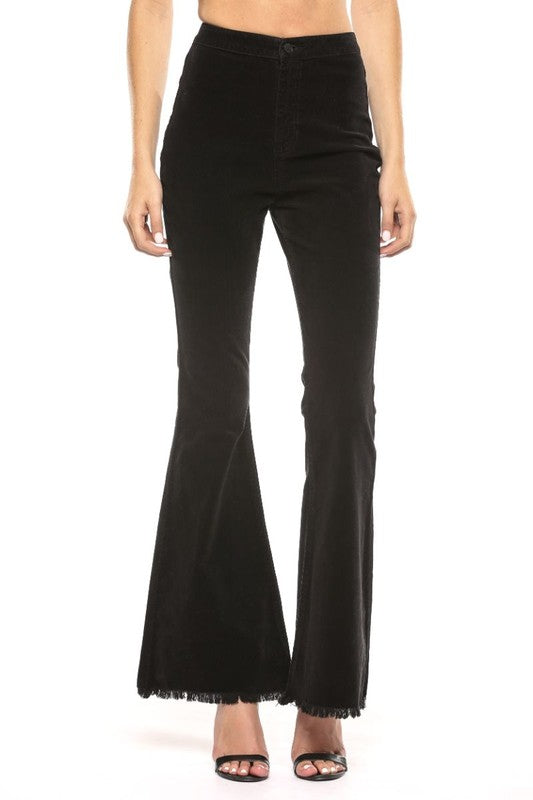 Kvinders Høj Talje Corduroy Super Flare Jeans 4