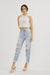 Kvinders Høj Talje Distressed Jeans Lys Denim 1