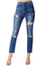 Kvinders Høj Talje Distressed Skinny Jeans 0