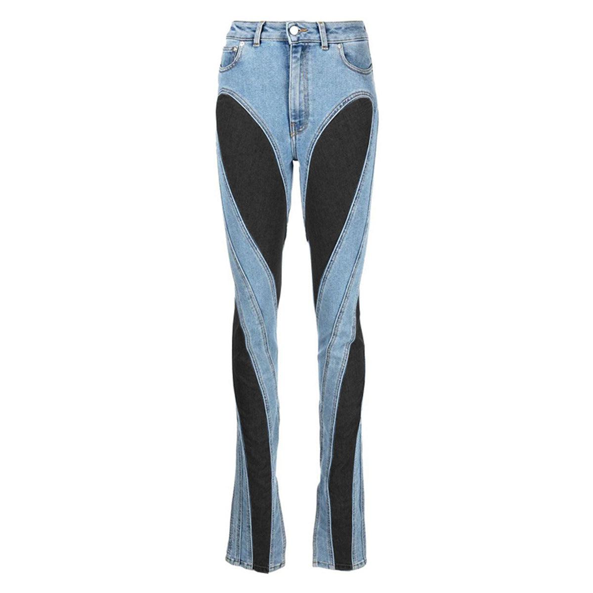 Kvinders Høj Talje Jeans Slank Fit Strækbart Materiale 0