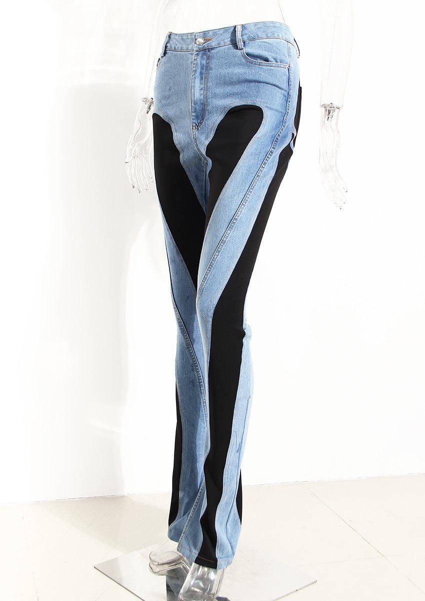 Kvinders Høj Talje Jeans Slank Fit Strækbart Materiale 2