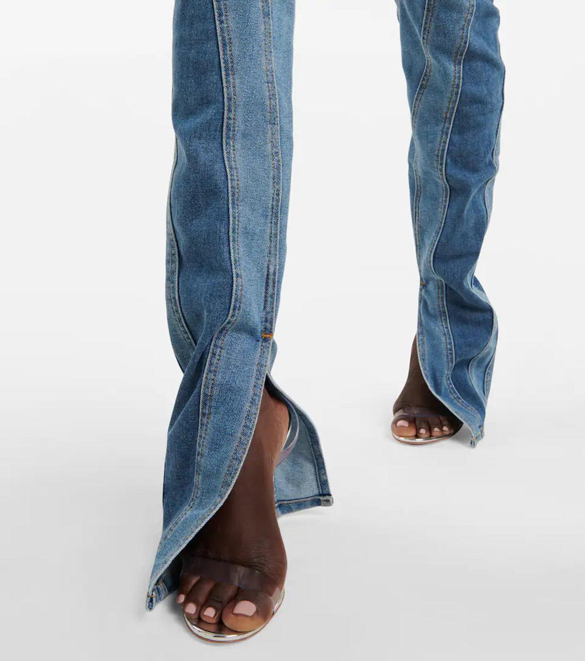 Kvinders Høj Talje Jeans Slank Fit Strækbart Materiale 4