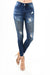 Kvinders Høj Talje Skinny Jeans Moto Denim 1