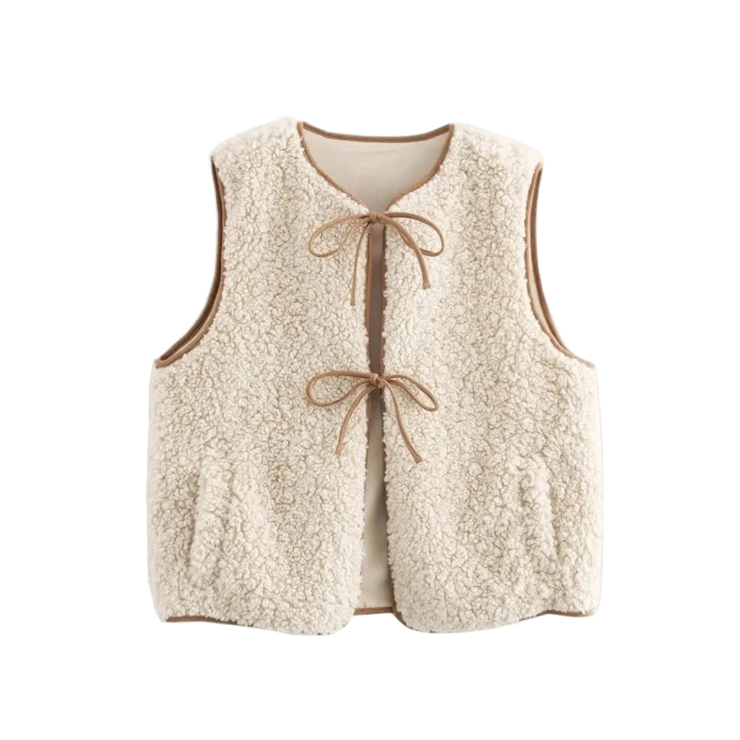 Kvinders Hyggevest Med Bindefront Casual 0