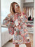 Kvinders Jakke Rund Hals Blomsterprint Polyester 3