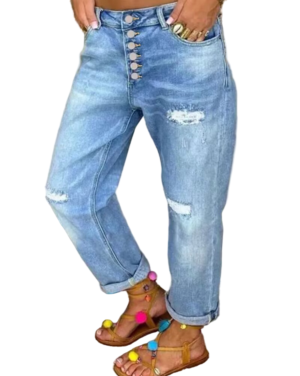 Kvinders Jeans Bukser Moderne Design 100% Bomuld 0