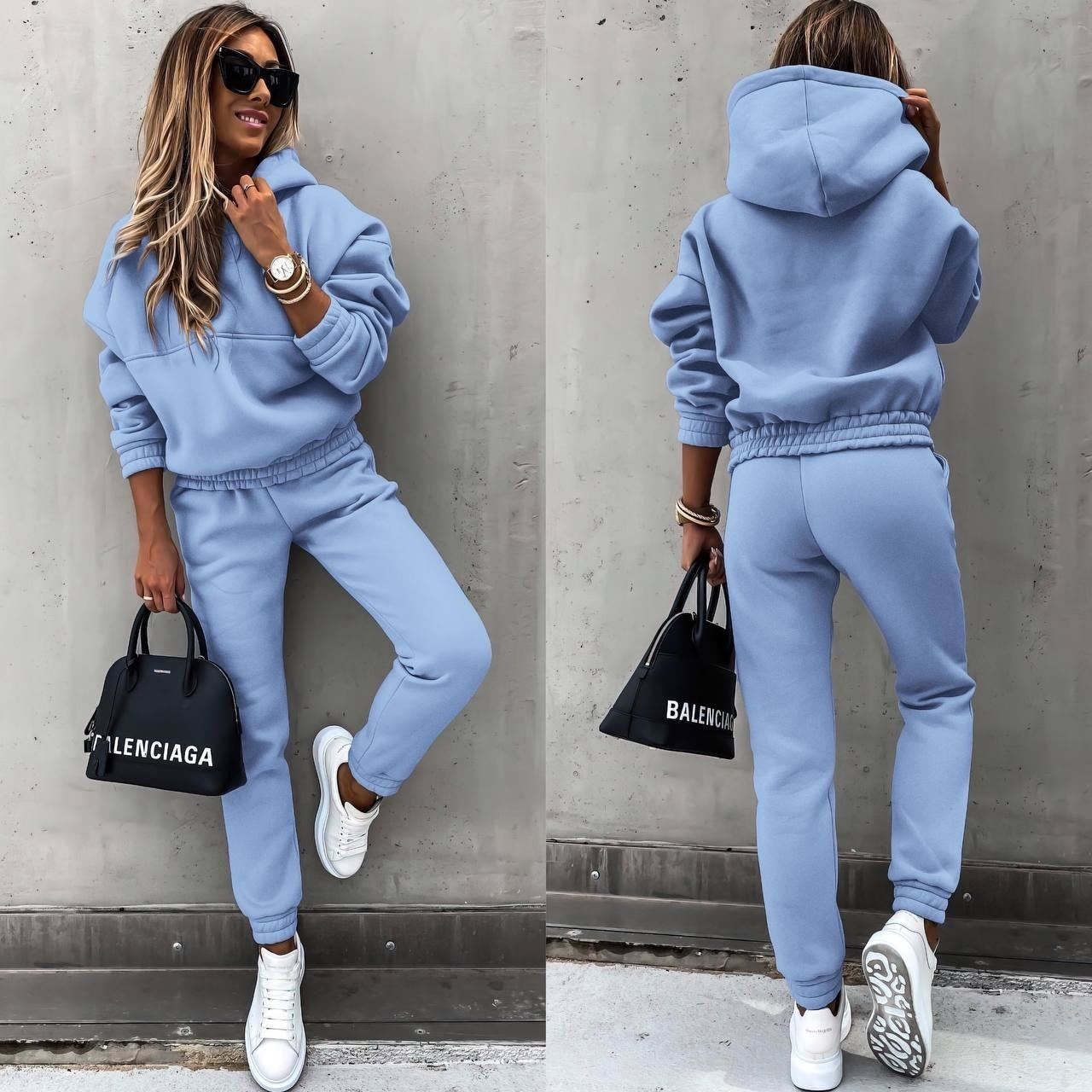 Kvinders Joggingpak Minimalistisk Tapered Blødt Stof 6