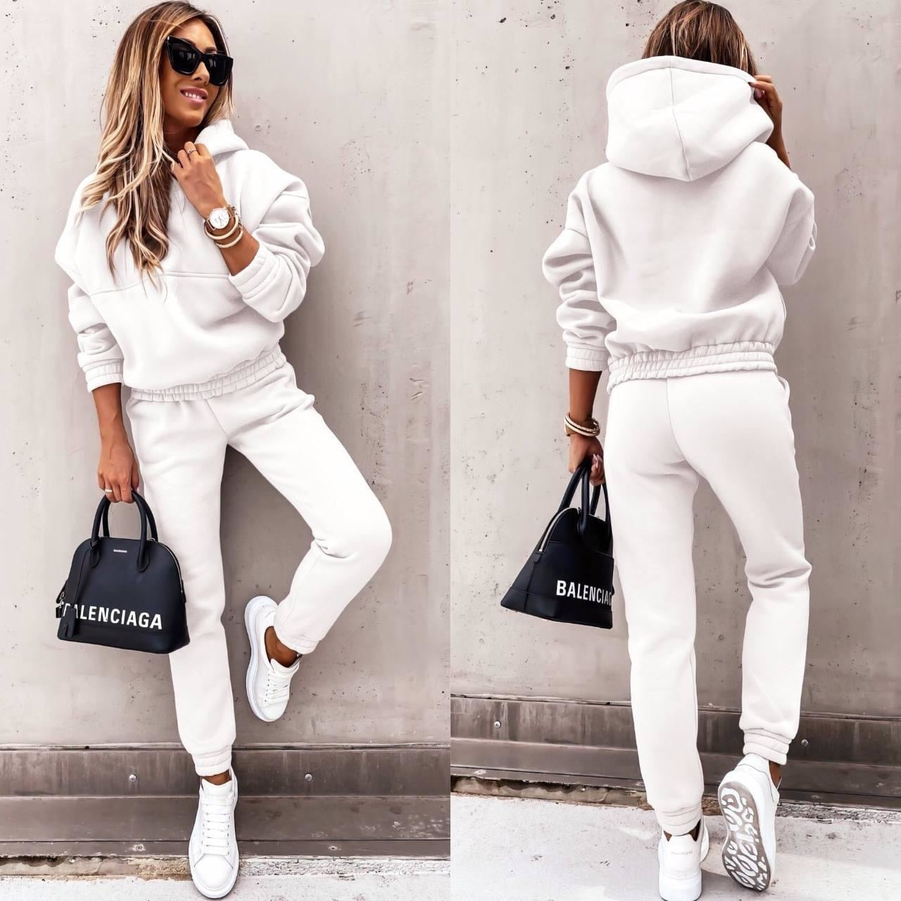 Kvinders Joggingpak Minimalistisk Tapered Blødt Stof 8
