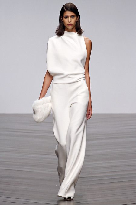 Kvinders Jumpsuit Asymmetrisk Høj Krave 0