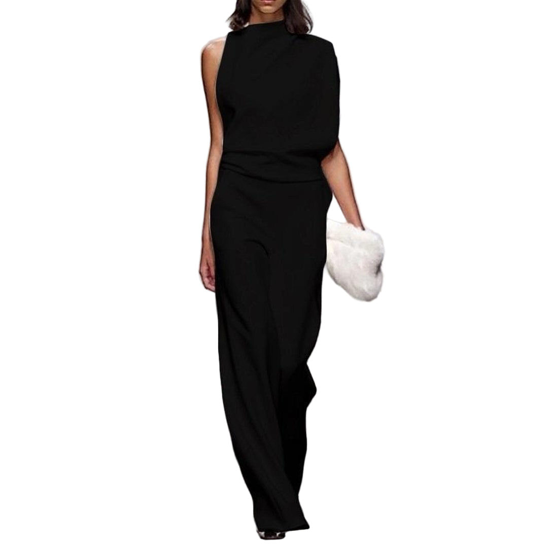 Kvinders Jumpsuit Asymmetrisk Høj Krave 3
