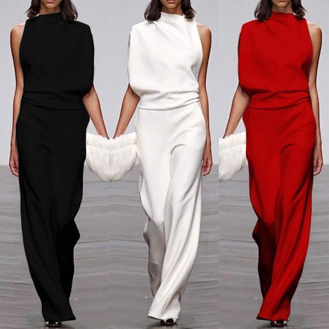 Kvinders Jumpsuit Asymmetrisk Høj Krave 4