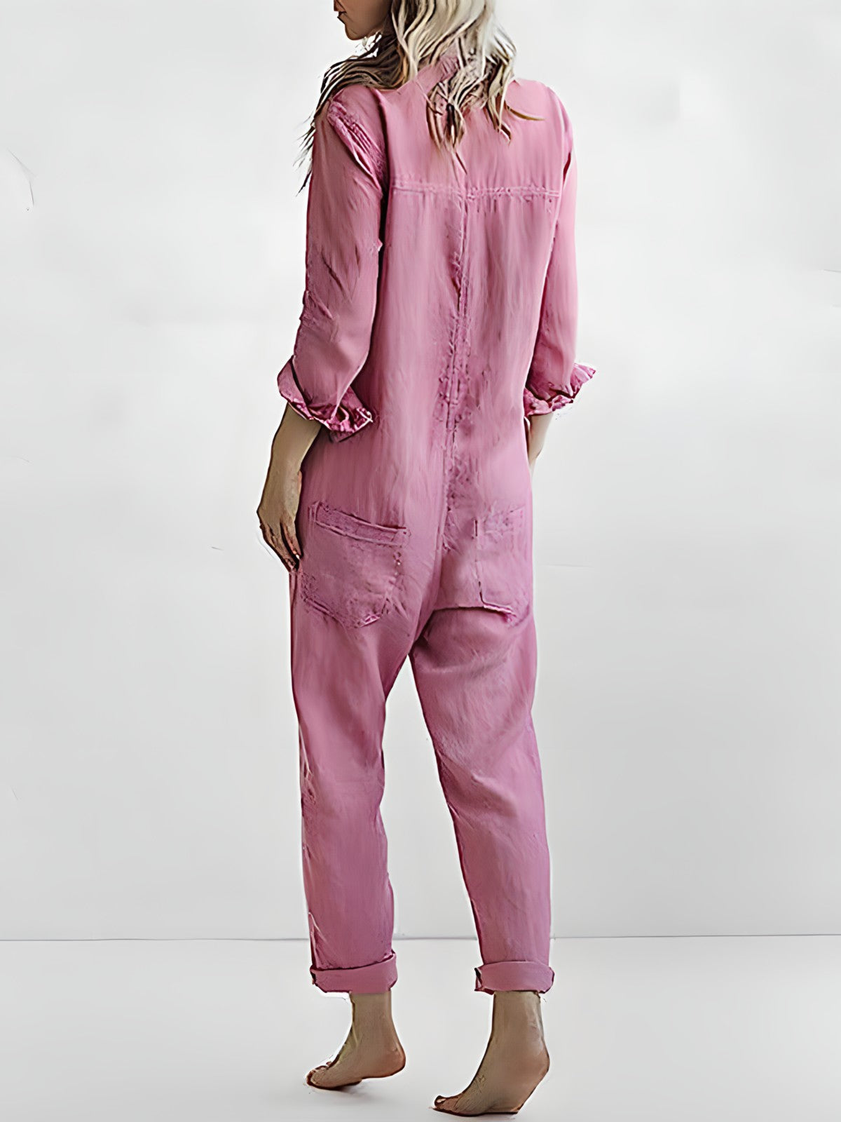 Kvinders Jumpsuit Elegant Polokrage Polyester 3